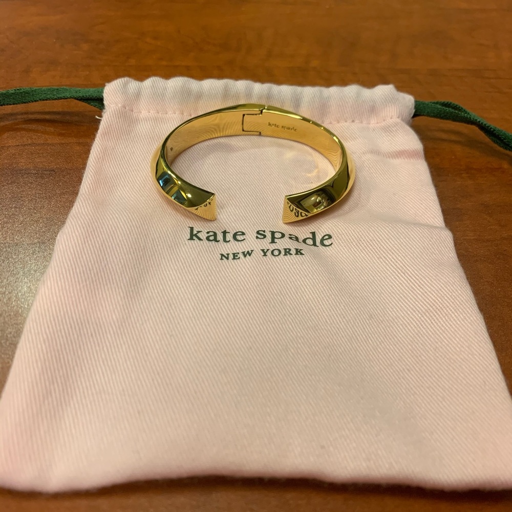 Kate Spade Gold Tone Bar Cuff Bracelet NWOT